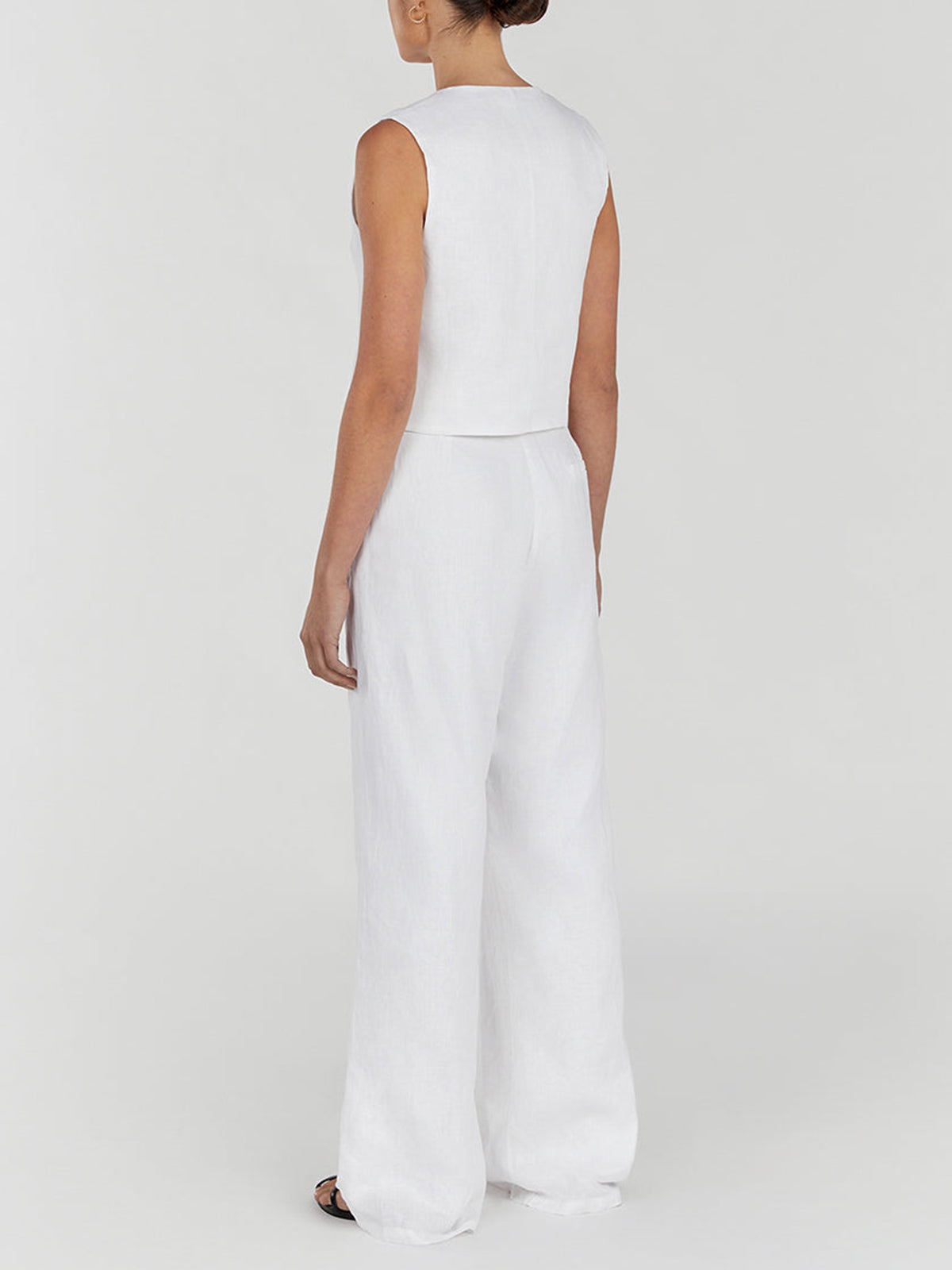 Pamuklu Günlük Pantolon Takımı Regular Fit Beyaz | Lorlia