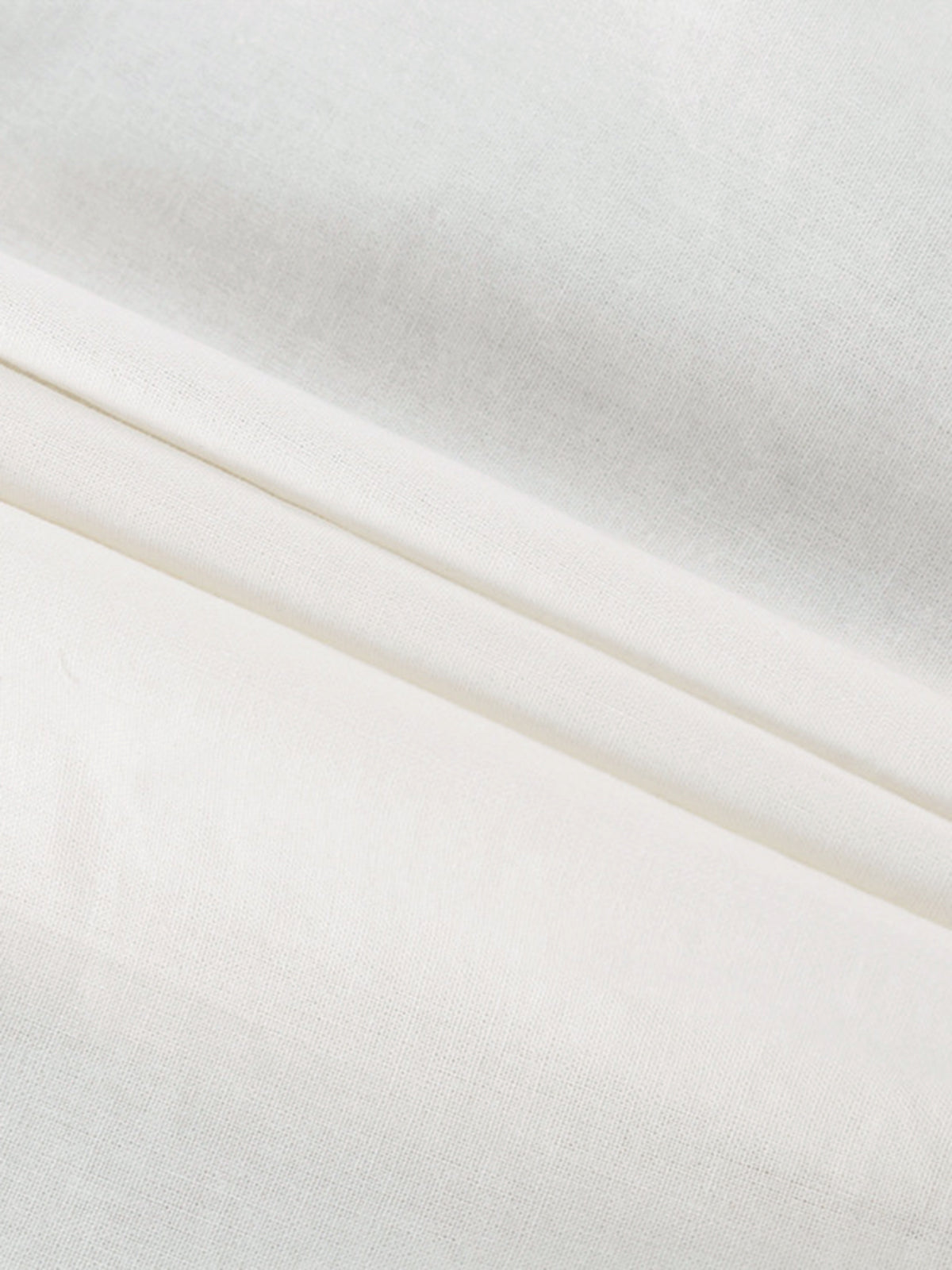 Saf Pamuk Fırfır Dekorlu Şort Takım Kirli Beyaz Yüksek Bel | Lorlia