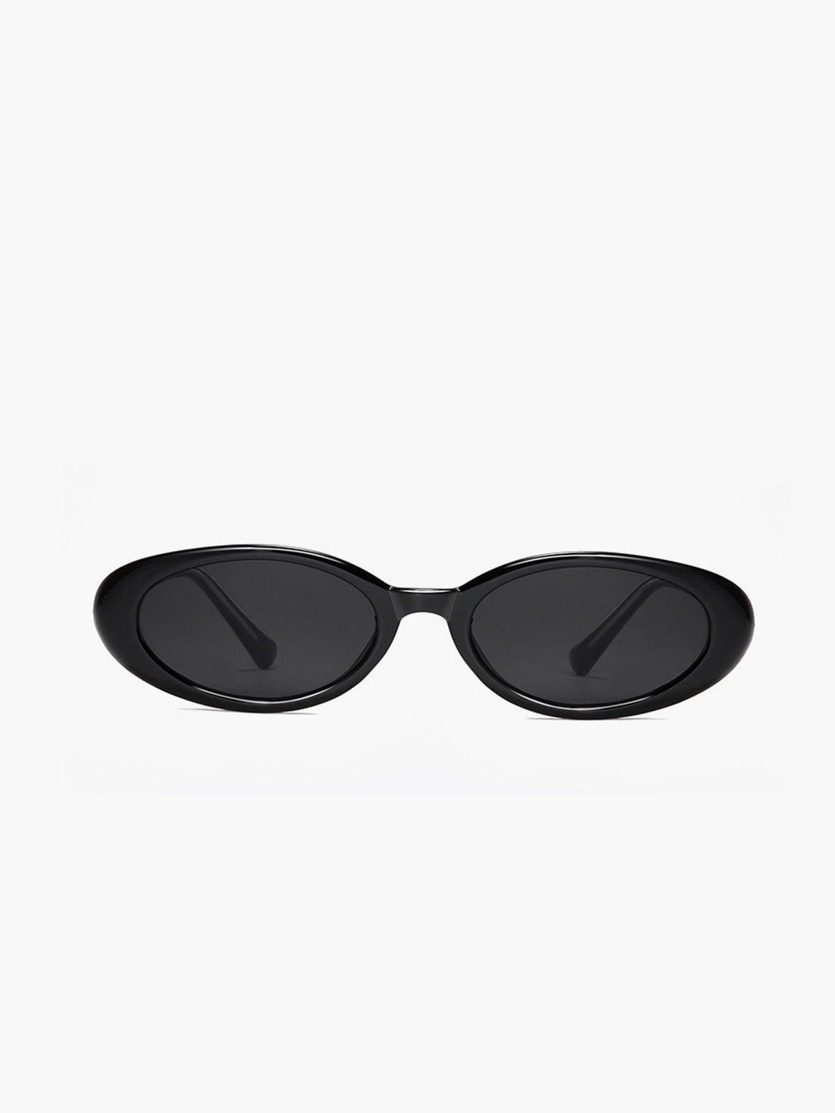 Vintage Oval Güneş Gözlüğü Siyah Retro Tasarım | Lorlia