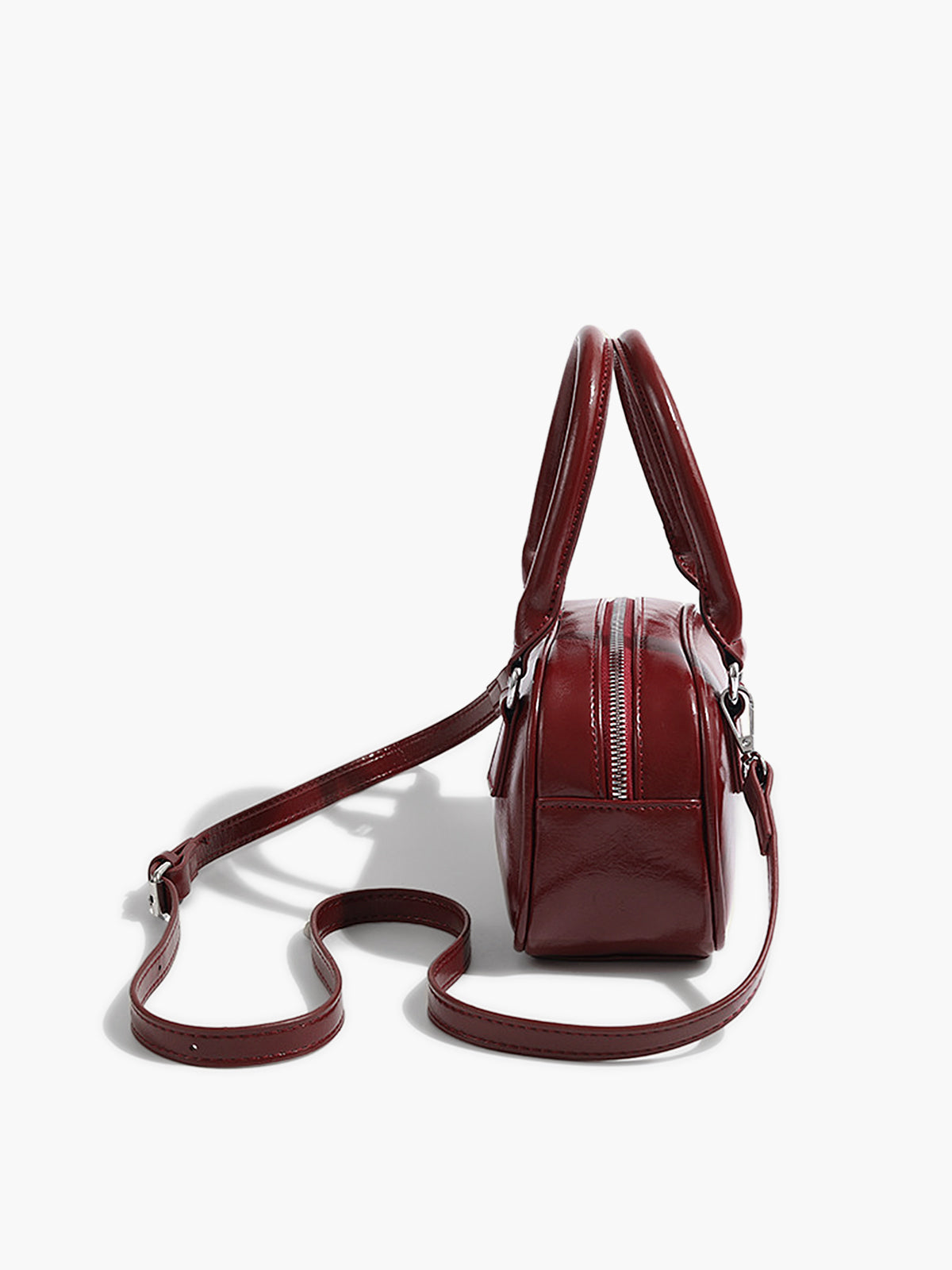 Çok Yönlü Crossbody Üst Saplı Çanta Bordo | Lorlia