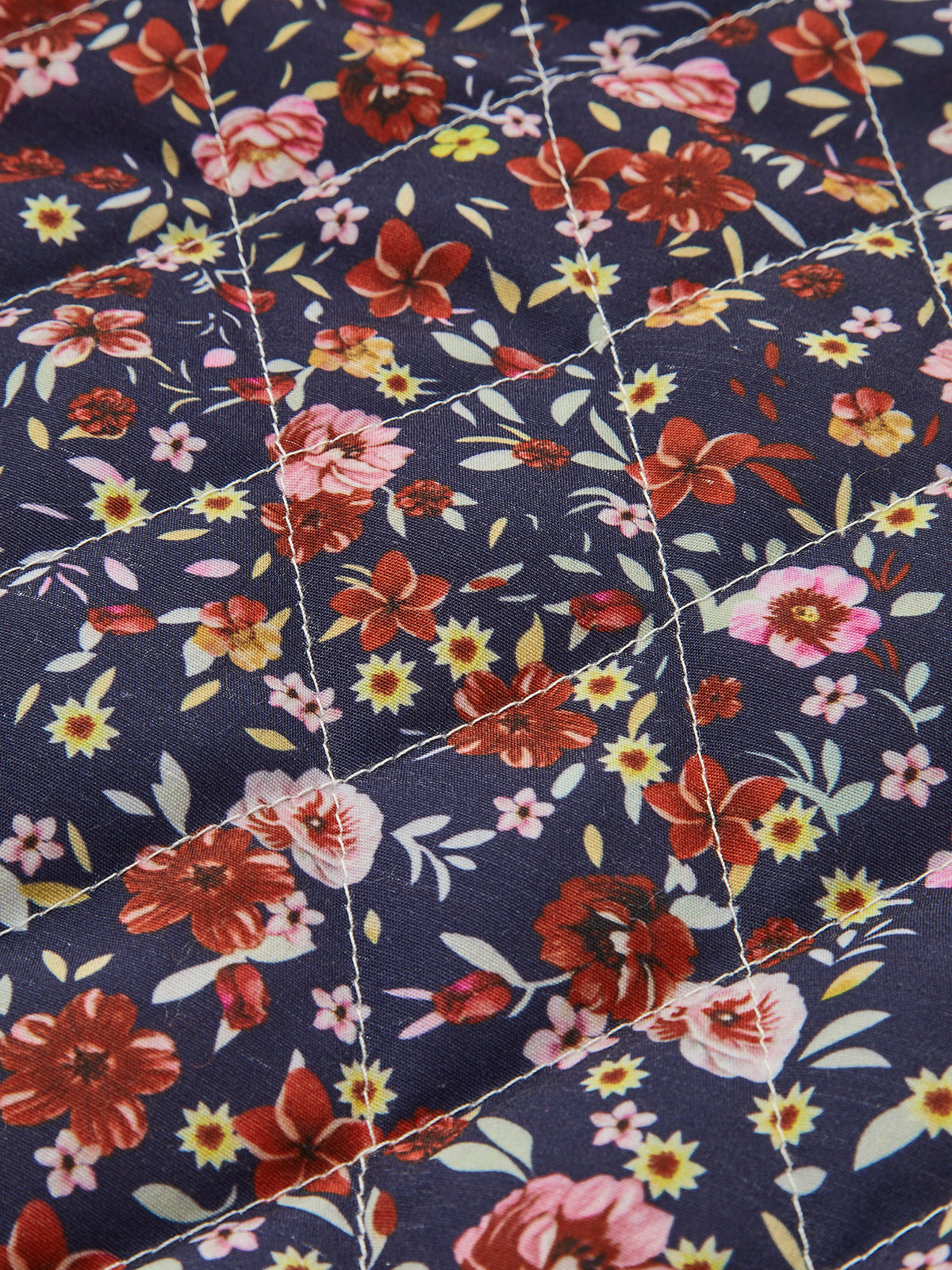 Patchwork Baskılı Uzun Kol Ceket Çok Renkli Oversize | Lorlia