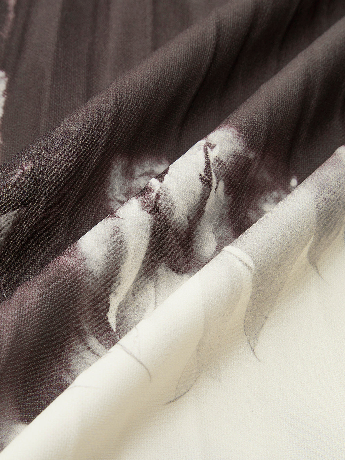 Vintage Tie Dye Fırfırlı Midi Etek Haki Orta Bel | Lorlia