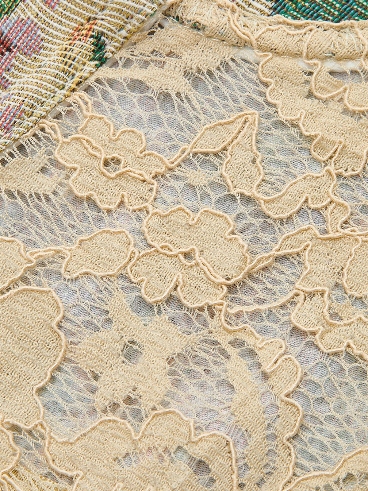 Çiçek Nakışlı Kordonlu Korsaj Çok Renkli Kolsuz | Lorlia