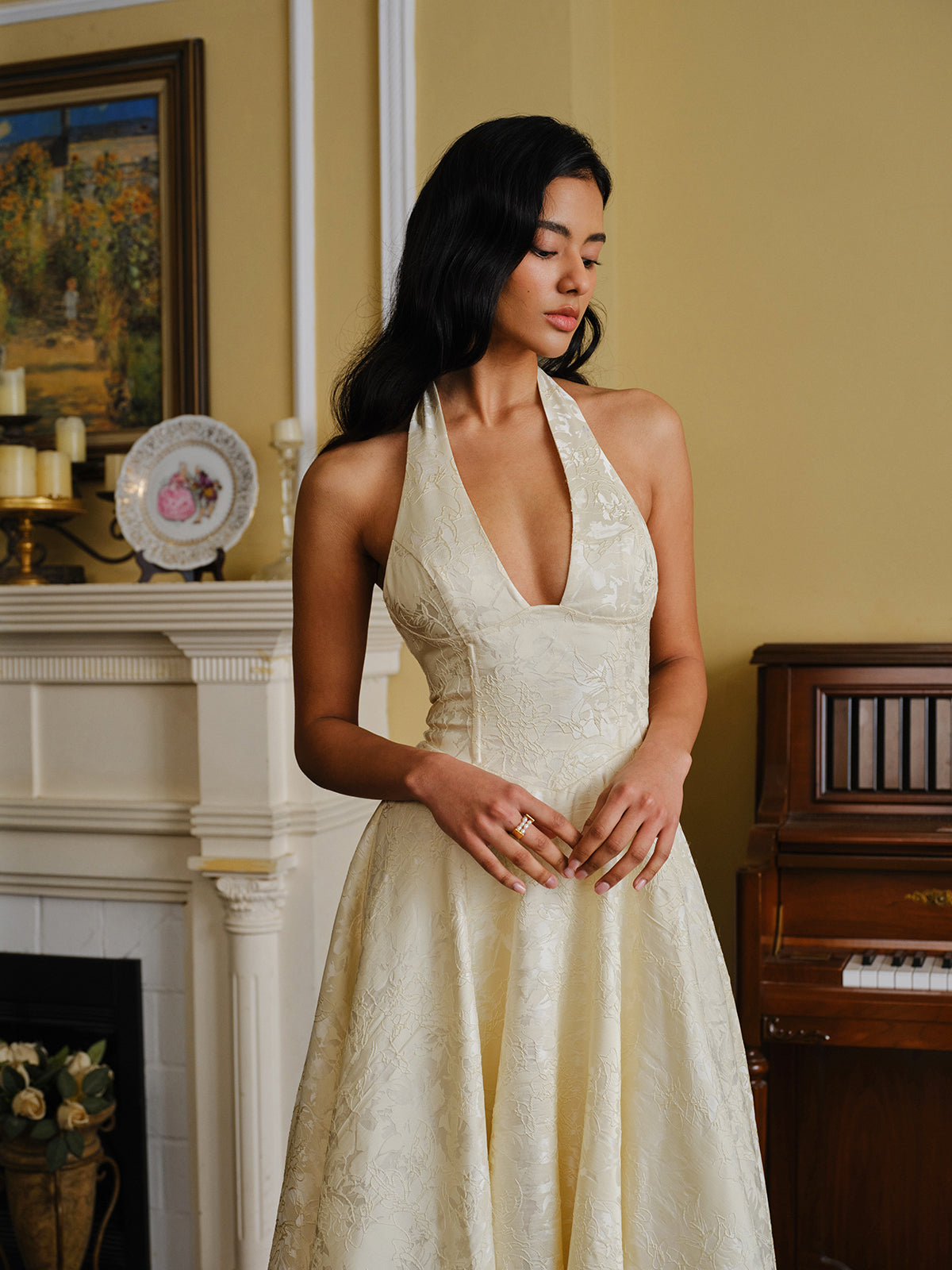 Solana Halter Yaka Maxi Elbise | Lorlia