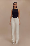 ROF Allanah Düz Paça Pantolon - Fildişi