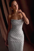 ROF Zuri El Boncuklu Peplum Korse - Gümüş