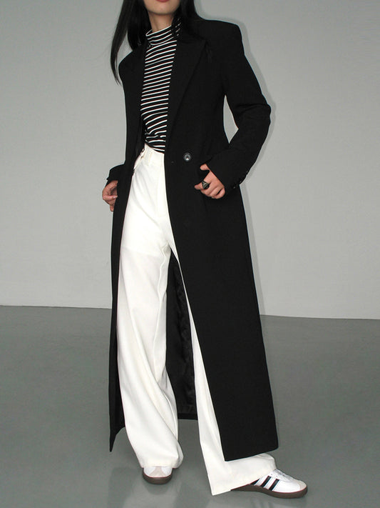 Yaka Cepli Blazer Ceket Siyah Uzun Kol Elegant | Lorlia