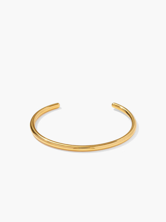 Altın Açık Bileklik Titanyum Çelik Minimalist | Lorlia