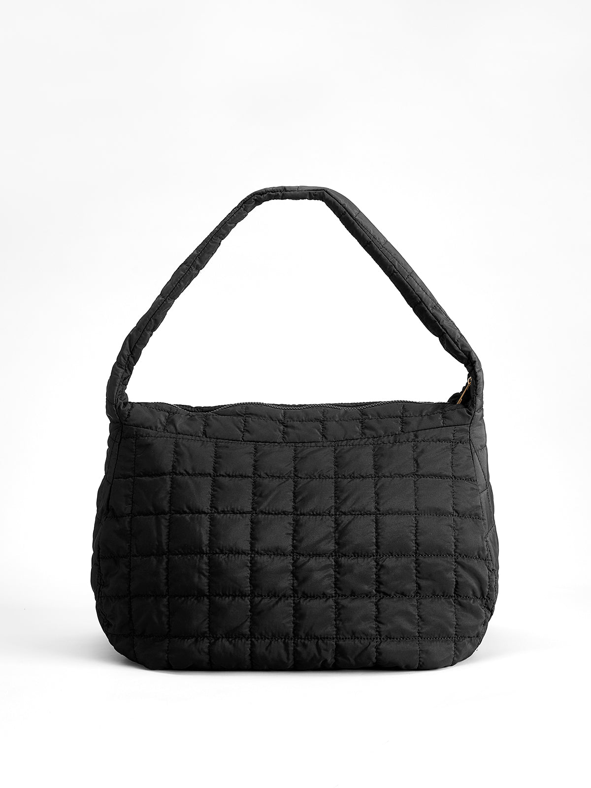 Ekose Büyük Puffer Omuz Çanta Siyah Bulut Model | Lorlia