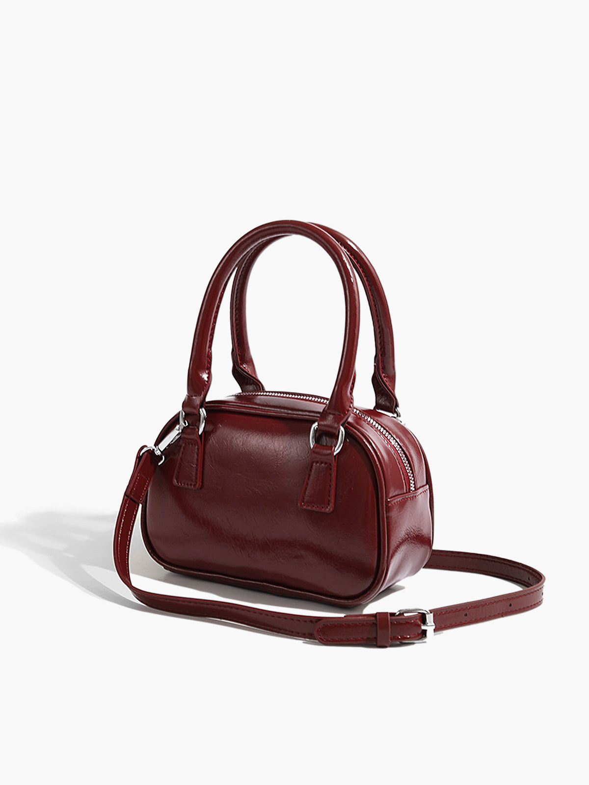 Çok Yönlü Crossbody Üst Saplı Çanta Bordo | Lorlia