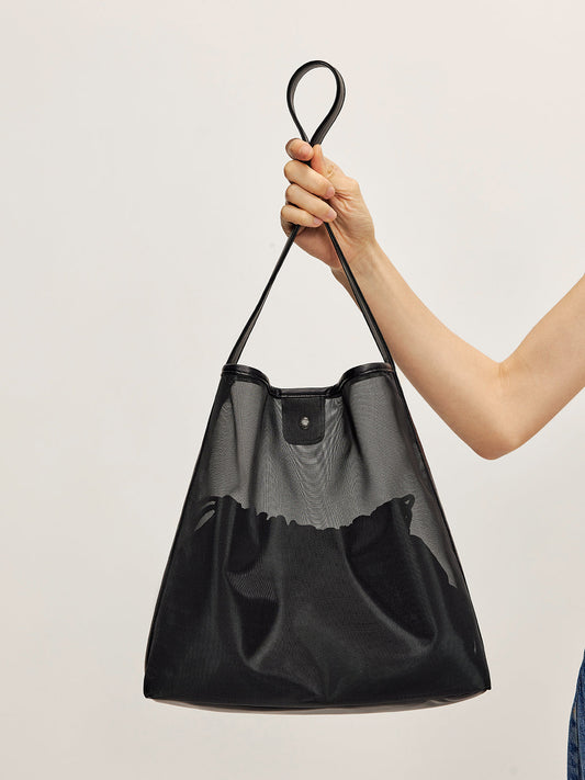Minimalist 2'si 1 Arada Omuz Çantası Siyah | Lorlia