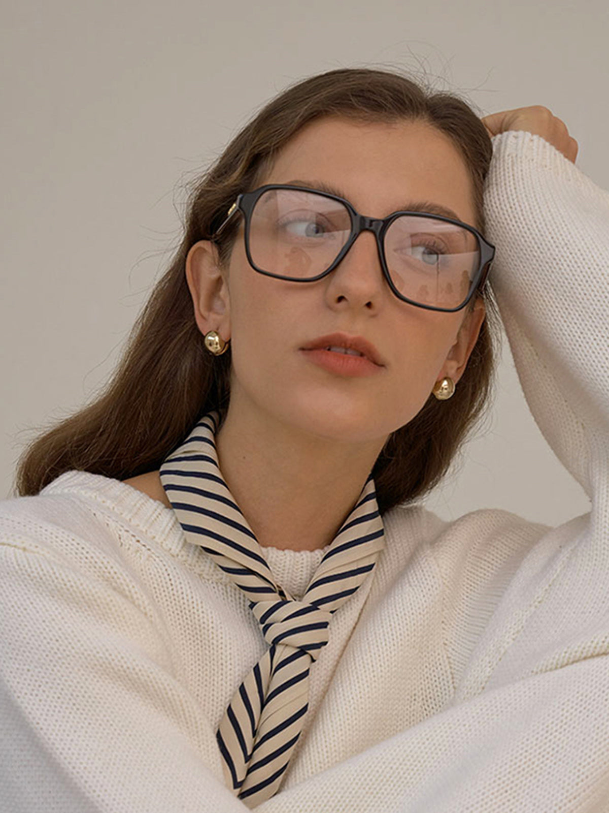 Altın Top Şeklinde Küpe Bakır Metal Elegant | Lorlia