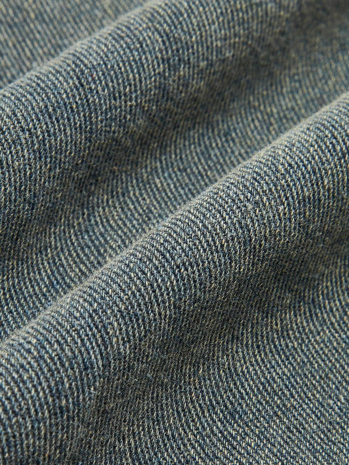 Vintage Kontrast Süslü Yaka Denim Ceket Koyu Kahverengi Uzun Kol | Lorlia
