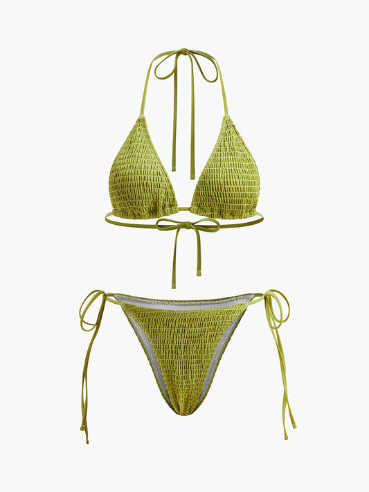 Gipe Üçgen Bikini Bağlamalı Askılı Ordu Yeşili | Lorlia