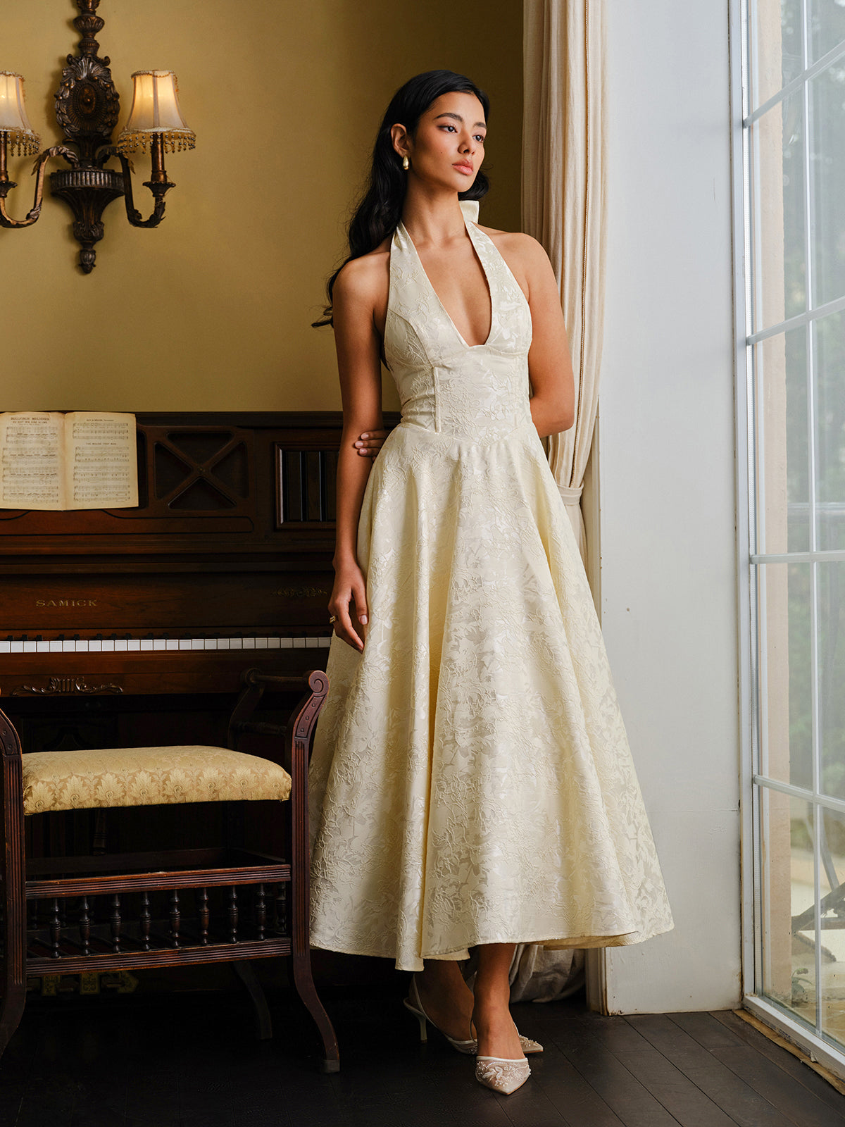 Solana Halter Yaka Maxi Elbise | Lorlia
