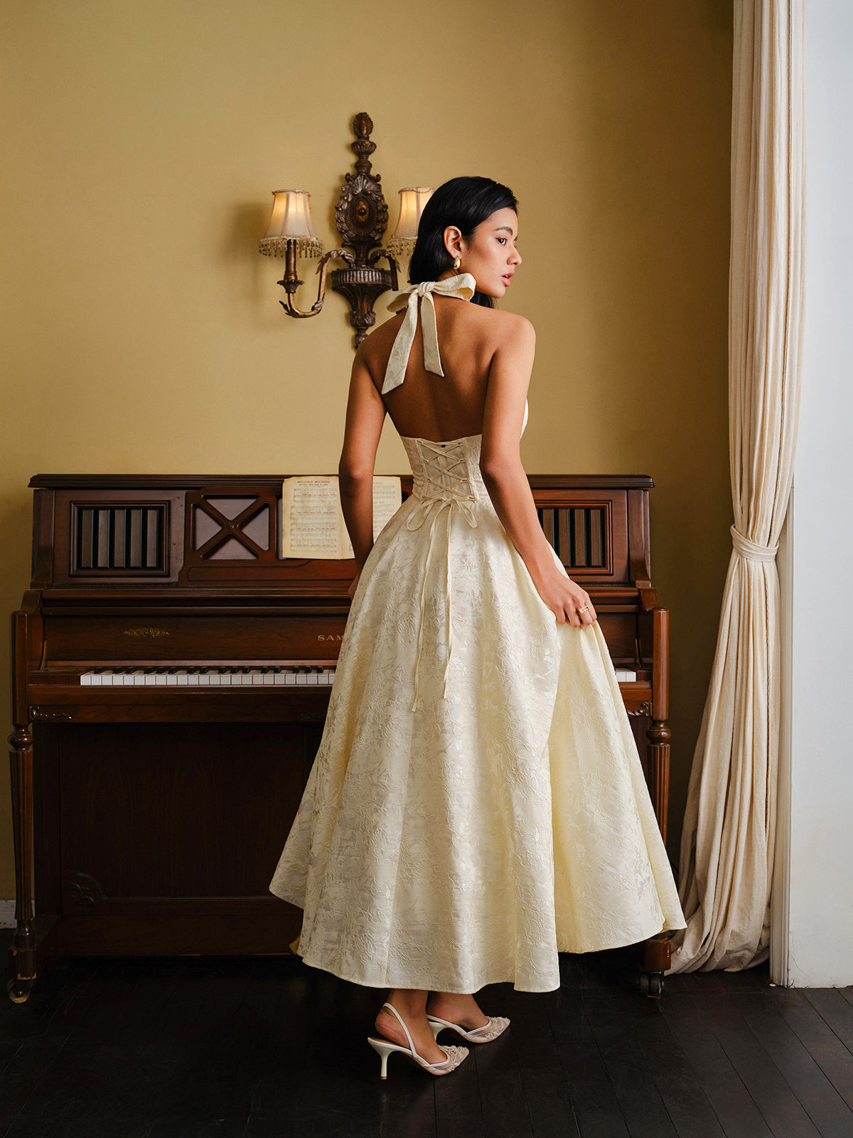 Solana Halter Yaka Maxi Elbise | Lorlia
