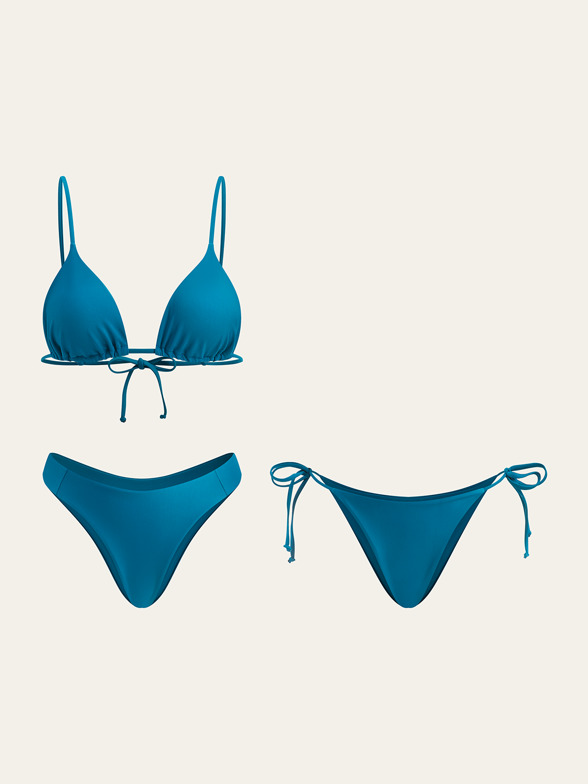 Üçgen Bikini Takımı Lacivert İki Alt Stili | Lorlia
