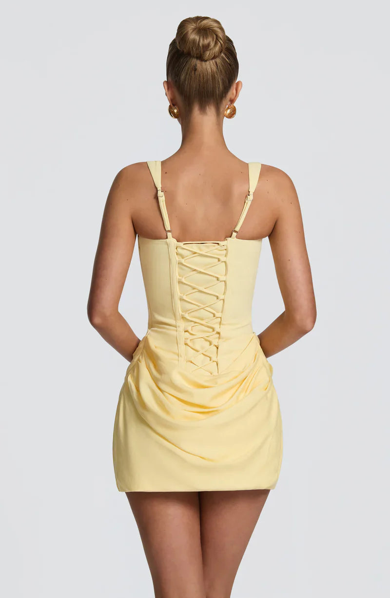 Valora Mini Elbise - Sarı | Lorlia