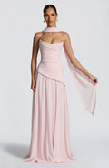 Halter Yaka Maxi Abiye Elbise